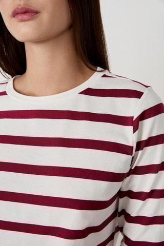 T-shirt Indispensables - Blanc et bordeaux