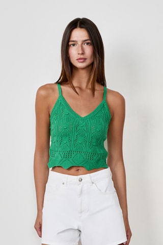 Crop top Craty Retreat - Vert