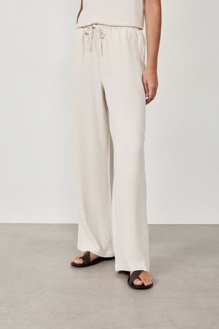 Pantalon taille haute Timeless Summer - Ecru