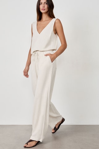 Pantalon taille haute Timeless Summer - Ecru