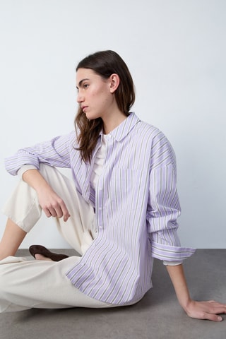 Chemisier Capsule Rayure - Mauve