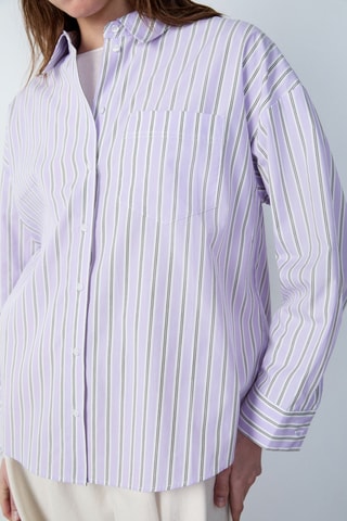 Chemisier Capsule Rayure - Mauve