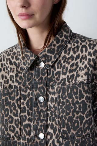 Veste en jean Boulevard Beaumarchais - Beige et noir