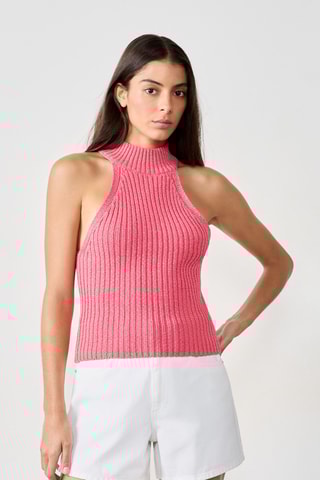 Top sans manches Vintage St Tropez - Rose