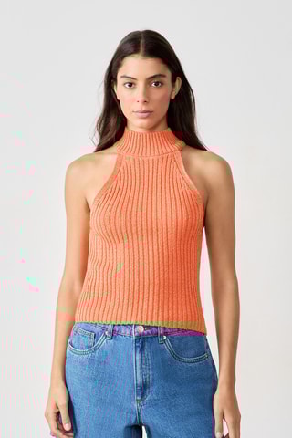 Top sans manches Vintage St Tropez - Corail