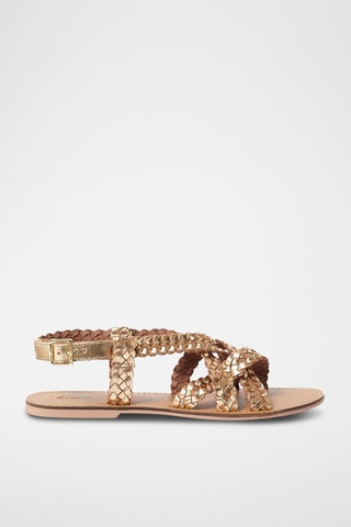 Sandales en cuir - Doré