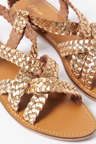 Sandales en cuir - Doré