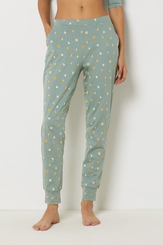 Pantalon de pyjama taille haute Palmyre - Vert