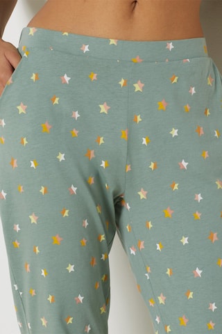 Pantalon de pyjama taille haute Palmyre - Vert
