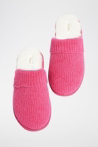 Pantoufles fourrées Nora - Fuchsia - Etam