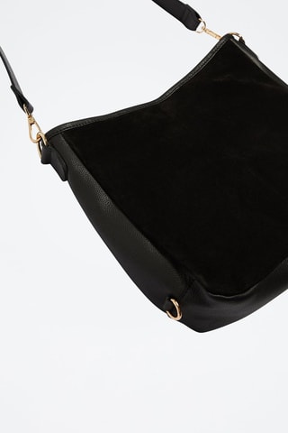 Sac bandoulière en cuir - Noir