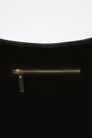 Sac bandoulière en cuir - Noir