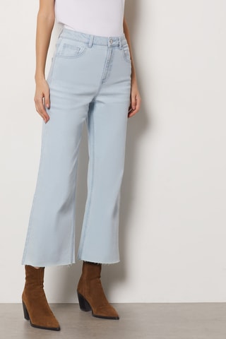Pantalon 7/8 taille haute - Bleu