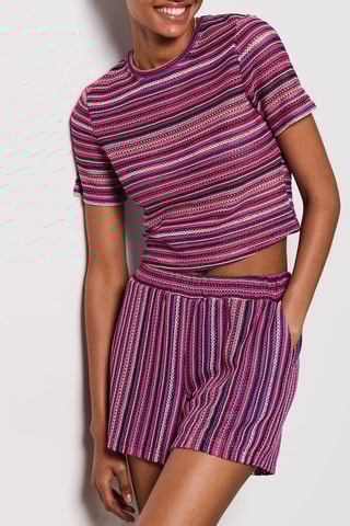 Short - Violet et rose