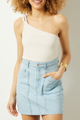 Top asymétrique Beige