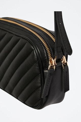 Sac bandoulière en cuir - Noir
