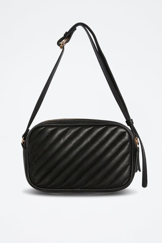 Sac bandoulière en cuir - Noir
