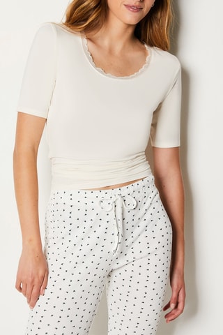 T-shirt de pyjama Warm - Ecru