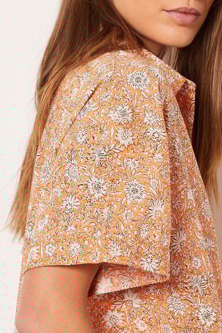 Chemise de pyjama Indian Bliss Saumon et écru