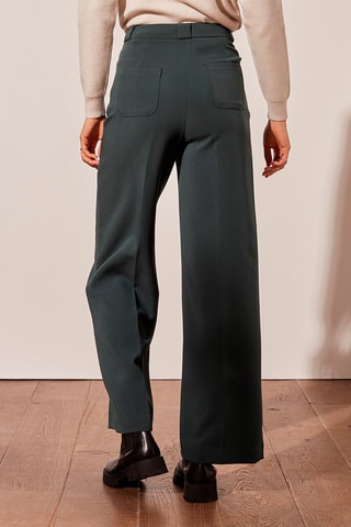 Pantalon wide legs taille haute Paul - Vert sapin