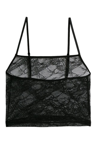 Top de pyjama en dentelle Epatant - Noir