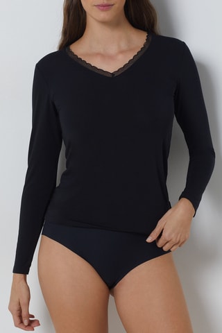 T-shirt de pyjama Warm - Noir - Etam