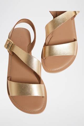 Sandales en cuir Hellio - Doré