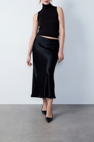 Jupe midi Rana - Noir