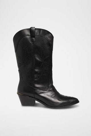 Bottes en cuir Indy - Noir