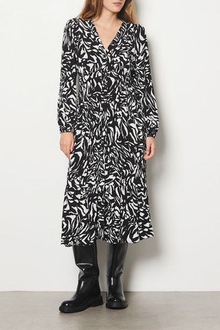 Robe midi Joani - Noir et blanc