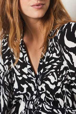 Robe midi Joani - Noir et blanc