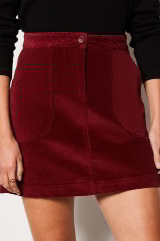 Minijupe en velours Enory - Bordeaux