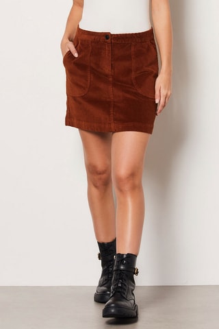 Minijupe en velours Enory - Marron