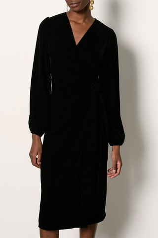 Robe en velours Norie - Noir
