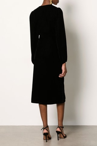 Robe en velours Norie - Noir