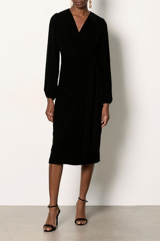 Robe en velours Norie - Noir