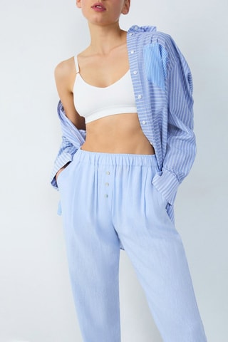 Pantalon en lin Isame - Ciel