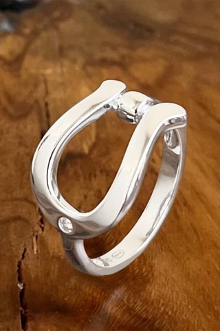 Anillo - Plata y circonita