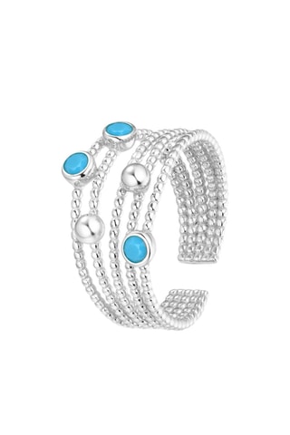 Anillo - Plata y turquesas