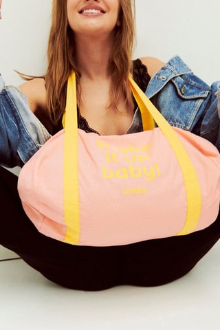 Borsa a bauletto in cotone bio - Cammello