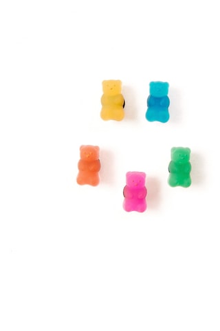 5 ciondoli per scarpe - Giallo e fucsia