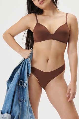 Reggiseno preformato Micro R - Marrone