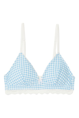 Reggiseno preformato Comfiz - Azzurro ed ecrù
