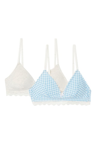 Reggiseno preformato Comfiz - Azzurro ed ecrù