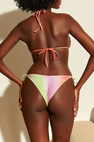 Reggiseno bikini tie and dye - Rosso e beige