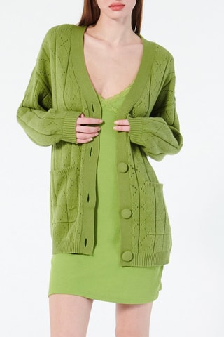 Cardigan lungo Alissoniz - Verde - Undiz