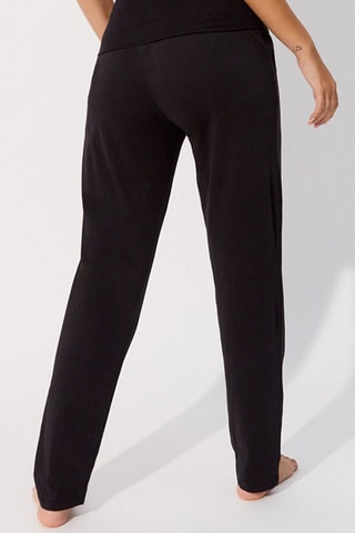 Pantaloni straight in cotone bio Debipantiz - Nero