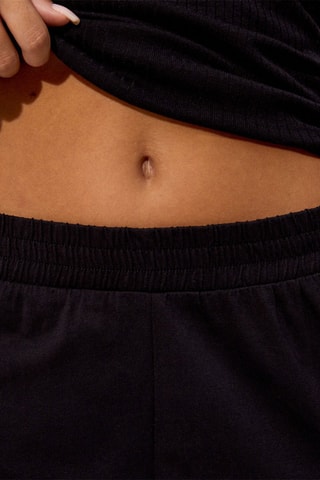 Pantaloni straight in cotone bio Debipantiz - Nero