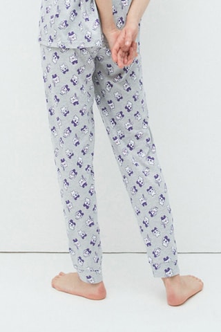 Pantaloni sportivi in cotone bio Tamagotchiz - Grigio chiaro melange