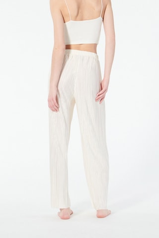 Pantaloni plissé pigiama - Bianco